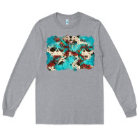 Heather Grey aztec cowhide background Long Sleeve Tee - Zillion Design Studio