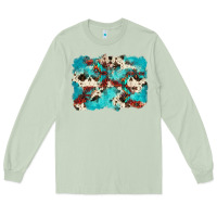 Matcha aztec cowhide background Long Sleeve Tee - Zillion Design Studio