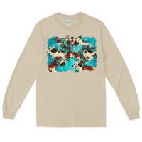 Mushroom aztec cowhide background Long Sleeve Tee - Zillion Design Studio