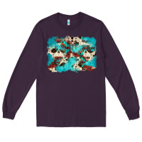 Plum aztec cowhide background Long Sleeve Tee - Zillion Design Studio