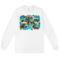 White aztec cowhide background Long Sleeve Tee - Zillion Design Studio