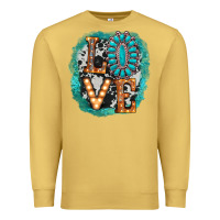 Antique Gold love western Premium Sweatshirt - AdoDesignShop