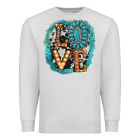 Dove Grey love western Premium Sweatshirt - AdoDesignShop