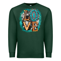Sports Green love western Premium Sweatshirt - AdoDesignShop