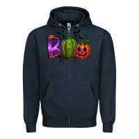 Navy boo halloween Zipper Hoodie - RacoonDesign