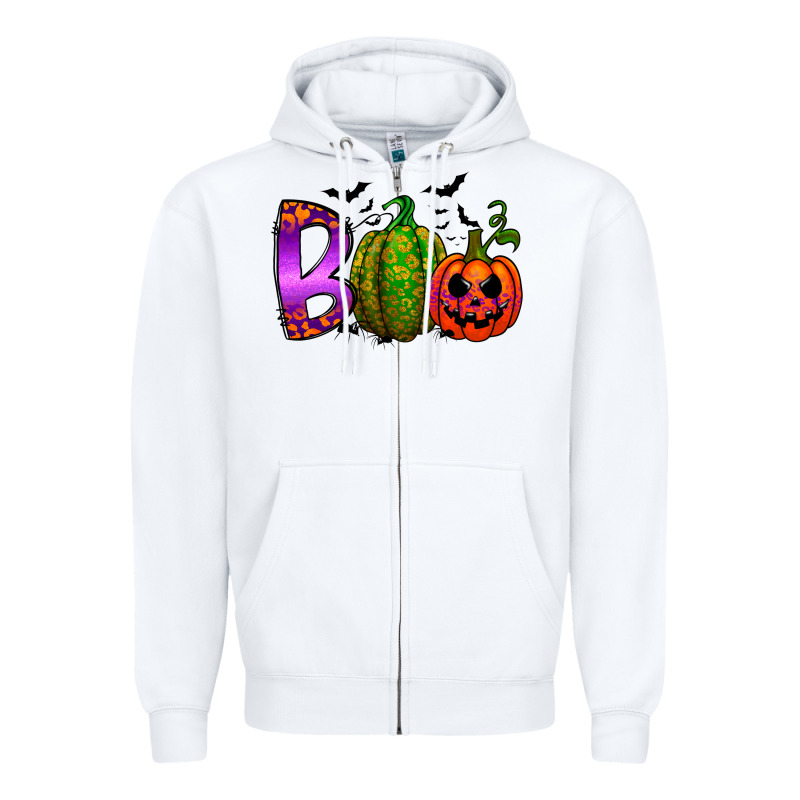 Boo Halloween Zipper Hoodie by RacoonDesign | Teevron