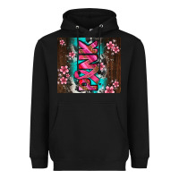 Black western pattern pink with floral cancer ribbon Heavyweight Hoodie - AdoDesignShop