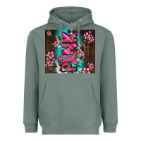 Sage western pattern pink with floral cancer ribbon Heavyweight Hoodie - AdoDesignShop