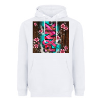 White western pattern pink with floral cancer ribbon Heavyweight Hoodie - AdoDesignShop