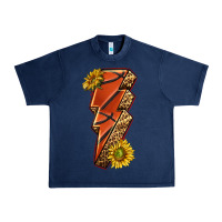 Navy sport basketball lightning bolt Urban Heavy Tee - texasbilliewilder