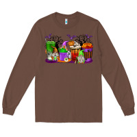 Chestnut Halloween Gnomes Coffee Cups Long Sleeve Tee - texasbilliewilder