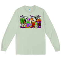 Matcha Halloween Gnomes Coffee Cups Long Sleeve Tee - texasbilliewilder