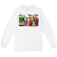 White Halloween Gnomes Coffee Cups Long Sleeve Tee - texasbilliewilder