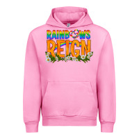 Fuchsia Pink LGBTQ+ Rainbows Reign Urban Hoodie - BundleAndBundleShop