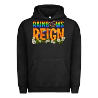 Pigment Black LGBTQ+ Rainbows Reign Urban Hoodie - BundleAndBundleShop