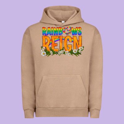 Lgbtq+ Rainbows Reign Urban Hoodie Designed By Bundleandbundleshop