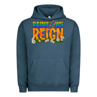 Pigment Midnight Navy LGBTQ+ Rainbows Reign Urban Hoodie - BundleAndBundleShop