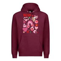 Burgundy cute valentines day Premium Hoodie - MaliasSmallBusiness