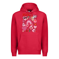 Cardinal cute valentines day Premium Hoodie - MaliasSmallBusiness