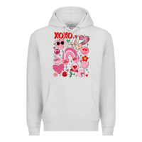 Dove Grey cute valentines day Premium Hoodie - MaliasSmallBusiness