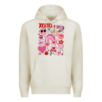Oatmeal Heather cute valentines day Premium Hoodie - MaliasSmallBusiness