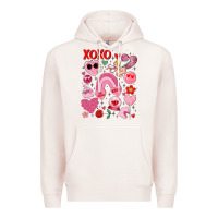 Pale Pink cute valentines day Premium Hoodie - MaliasSmallBusiness