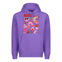 Purple cute valentines day Premium Hoodie - MaliasSmallBusiness