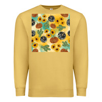 Antique Gold leopard pumpkin cactus sunflower seamless Premium Sweatshirt - AdoDesignShop
