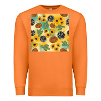 Carrot leopard pumpkin cactus sunflower seamless Premium Sweatshirt - AdoDesignShop