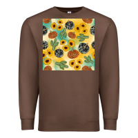 Chestnut leopard pumpkin cactus sunflower seamless Premium Sweatshirt - AdoDesignShop