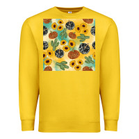 Lemon leopard pumpkin cactus sunflower seamless Premium Sweatshirt - AdoDesignShop