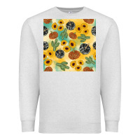 Oatmeal Heather leopard pumpkin cactus sunflower seamless Premium Sweatshirt - AdoDesignShop