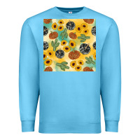 Ocean Blue leopard pumpkin cactus sunflower seamless Premium Sweatshirt - AdoDesignShop