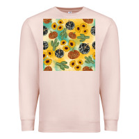 Pale Pink leopard pumpkin cactus sunflower seamless Premium Sweatshirt - AdoDesignShop