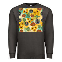 Smoke leopard pumpkin cactus sunflower seamless Premium Sweatshirt - AdoDesignShop