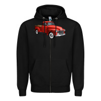 Black western red truck right 34 view 1 Zipper Hoodie - FaDigitalArtStudio