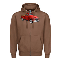 Chestnut western red truck right 34 view 1 Zipper Hoodie - FaDigitalArtStudio