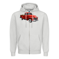 Dove Grey western red truck right 34 view 1 Zipper Hoodie - FaDigitalArtStudio