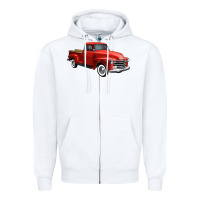 White western red truck right 34 view 1 Zipper Hoodie - FaDigitalArtStudio