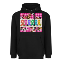 Black western colorfull cancer ribbon Heavyweight Hoodie - AdoDesignShop