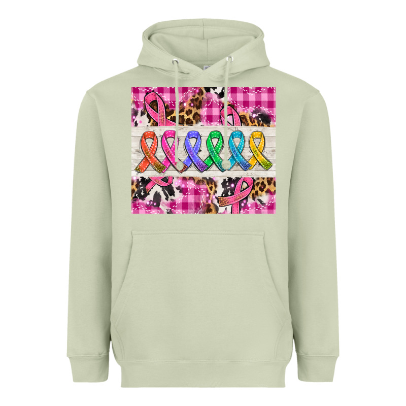 Western Colorfull Cancer Ribbon Heavyweight Hoodie by AdoDesignShop | Teevron