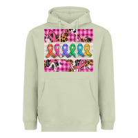 Matcha western colorfull cancer ribbon Heavyweight Hoodie - AdoDesignShop