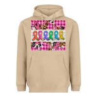 Mushroom western colorfull cancer ribbon Heavyweight Hoodie - AdoDesignShop