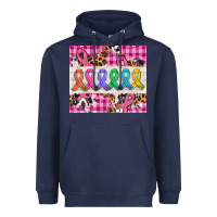Navy western colorfull cancer ribbon Heavyweight Hoodie - AdoDesignShop