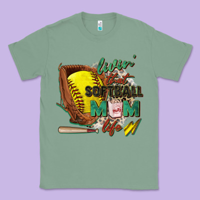 Livin' That Softball Mom Life Classic Tee Designed By Zillion Design Studio