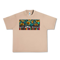 Burro Rusty Sunflowers with Cowhide and Turquoise Urban Heavy Tee - RanaPortraitStore