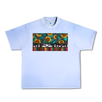 Grape Ice Rusty Sunflowers with Cowhide and Turquoise Urban Heavy Tee - RanaPortraitStore
