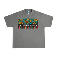 Tornado Rusty Sunflowers with Cowhide and Turquoise Urban Heavy Tee - RanaPortraitStore