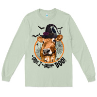 Matcha Halloween Cow Moo I Mean Boo Long Sleeve Tee - texasbilliewilder