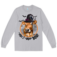 Moon Dust Halloween Cow Moo I Mean Boo Long Sleeve Tee - texasbilliewilder